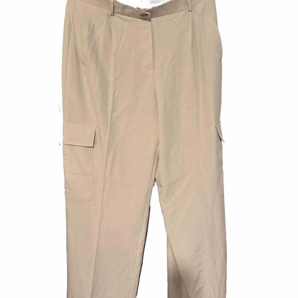 SOHO Women's‎ khaki Cargo Pants Elastic Waste Pull On Size L $48 NWT